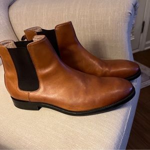 BANANA REPUBLIC Mens Brown Leather Ankle Chelsea Boots Shoes Ortholite SZ 11 M